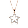 ​Lucky Life 925 Ayar Gumuss  Rose Baget Taşlı Yıldız Kolye
