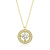 Lucky Life 925 Ayar Gumuss  Gold Minimal Yuvarlak Tektaş Lucky Life Lucky Life Lucky Life Kadın Kolye
