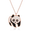 Lucky Life 925 Ayar Gumuss  Panda Bayan Kolye