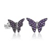 ​Lucky Life 925 Ayar Gumuss  Mor Kelebek Küpe