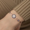 Lucky Life 925 Ayar Gumuss  Rose Nazar Boncuklu Bileklik