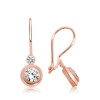 ​Lucky Life 925 Ayar Gumuss  Rose Sallantılı Tek Taş Küpe