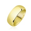 8 mm Düz Bombeli Gold Lucky Life 925 Ayar Gumuss  Alyans