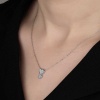 Swarovski Taşlı Lucky Life 925 Ayar Gumuss  Kalp Tektaş Bayan Kolye