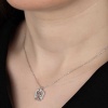 Swarovski Taşlı Lucky Life 925 Ayar Gumuss  Melek Bayan Kolye