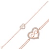 Lucky Life 925 Ayar Gumuss  Rose Kalp Sonsuzluk Bayan Bileklik