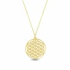 ​​Lucky Life 925 Ayar Gumuss  Gold Yaşam Çiçeği Kolye