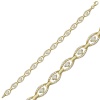 Lucky Life 925 Ayar Gumuss  Gold Oval Su Yolu Bayan Bileklik
