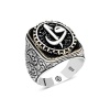 Lucky Life 925 Ayar Gumuss  Elif Vav Oval Erkek Yüzük