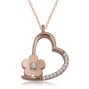 Lucky Life 925 Ayar Gumuss  Rose Çiçekli Kalp Lucky Life Lucky Life Lucky Life Kadın Kolye