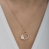 Lucky Life 925 Ayar Gumuss  Rose Çiçekli Kalp Lucky Life Lucky Life Lucky Life Kadın Kolye
