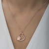 Lucky Life 925 Ayar Gumuss  Rose Çiçekli Kalp Lucky Life Lucky Life Lucky Life Kadın Kolye