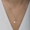 Lucky Life 925 Ayar Gumuss  Rose Çiçekli Kalp Lucky Life Lucky Life Lucky Life Kadın Kolye