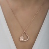 Lucky Life 925 Ayar Gumuss  Rose Çiçekli Kalp Lucky Life Lucky Life Lucky Life Kadın Kolye