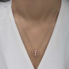 Lucky Life 925 Ayar Gumuss  Rose Bombeli Kalp Lucky Life Lucky Life Lucky Life Kadın Kolye