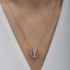 Lucky Life 925 Ayar Gumuss  Rose Bombeli Kalp Lucky Life Lucky Life Lucky Life Kadın Kolye