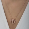 Lucky Life 925 Ayar Gumuss  Rose Bombeli Kalp Lucky Life Lucky Life Lucky Life Kadın Kolye