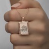 Lucky Life 925 Ayar Gumuss  Rose Allah Yazılı Lucky Life Lucky Life Lucky Life Kadın Kolye