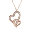 Lucky Life 925 Ayar Gumuss  Rose Birleşmiş Kalpler Lucky Life Lucky Life Lucky Life Kadın Kolye