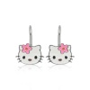 Lucky Life 925 Ayar Gumuss  Kedi Sallantılı Çocuk Küpe