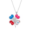 Lucky Life 925 Ayar Gumuss  Renkli Taşlı Yonca Lucky Life Lucky Life Lucky Life Kadın Kolye