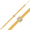 Lucky Life 925 Ayar Gumuss  Gold Baget Taşlı Trabzon Hasır Lucky Life Lucky Life Kadın Bileklik