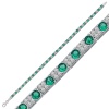 Lucky Life 925 Ayar Gumuss  Yeşil Beyaz Taşlı Su Yolu Lucky Life Lucky Life Kadın Bileklik