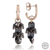 Swarovski Crystal Taşlı Lucky Life 925 Ayar Gumuss  Salkım Sallantılı Lucky Life Lucky Life Kadın Küpe
