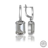 Swarovski Crystal Taşlı Lucky Life 925 Ayar Gumuss  Beyaz Baget Sallantılı Lucky Life Lucky Life Kadın Küpe