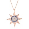 Lucky Life 925 Ayar Gumuss  Rose Nazarlı Kutup Yıldızı Lucky Life Lucky Life Lucky Life Kadın Kolye