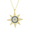 Lucky Life 925 Ayar Gumuss  Gold Nazarlı Kutup Yıldızı Lucky Life Lucky Life Lucky Life Kadın Kolye