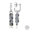 Swarovski Crystal Taşlı Lucky Life 925 Ayar Gumuss  Salkım Sallantılı Çivili Lucky Life Lucky Life Kadın Küpe