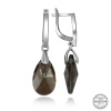 Swarovski Crystal Taşlı Lucky Life 925 Ayar Gumuss  Damla Sallantılı Lucky Life Lucky Life Kadın Küpe