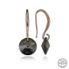 Swarovski Crystal Taşlı Lucky Life 925 Ayar Gumuss  Yeşil Taşlı Yuvarlak Sallantılı Lucky Life Lucky Life Kadın Küpe