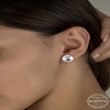 Swarovski Crystal Taşlı Lucky Life 925 Ayar Gumuss  Çivili Lucky Life Lucky Life Kadın Küpe