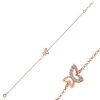 ​Lucky Life 925 Ayar Gumuss  Rose Kelebek Lucky Life Lucky Life Kadın Bileklik