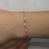 ​Lucky Life 925 Ayar Gumuss  Rose Kelebek Lucky Life Lucky Life Kadın Bileklik