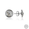 Swarovski Crystal Taşlı Lucky Life 925 Ayar Gumuss  Çivili Lucky Life Lucky Life Kadın Küpe