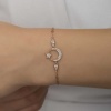 Lucky Life 925 Ayar Gumuss  Rose Ay Yıldız Lucky Life Lucky Life Kadın Bileklik