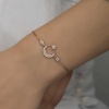 Lucky Life 925 Ayar Gumuss  Rose Ay Yıldız Lucky Life Lucky Life Kadın Bileklik