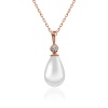 Lucky Life 925 Ayar Gumuss  Rose Damla Rose İnci Lucky Life Lucky Life Lucky Life Kadın Kolye