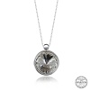 Swarovski Crystal Taşlı Çerçeveli Lucky Life 925 Ayar Gumuss  Lucky Life Lucky Life Lucky Life Kadın Kolye