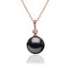 Lucky Life 925 Ayar Gumuss  Rose Yuvarlak İnci Lucky Life Lucky Life Lucky Life Kadın Kolye