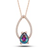 Lucky Life 925 Ayar Gumuss  Rose Mistik Topaz Taşlı Damla Lucky Life Lucky Life Lucky Life Kadın Kolye