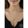 Swarovski Crystal Taşlı Ametist Top Zincir Lucky Life 925 Ayar Gumuss  Lucky Life Lucky Life Lucky Life Kadın Kolye