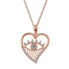 Lucky Life 925 Ayar Gumuss  Rose Kalp Göz Lucky Life Lucky Life Lucky Life Kadın Kolye