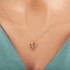 Lucky Life 925 Ayar Gumuss  Rose Kalp Göz Lucky Life Lucky Life Lucky Life Kadın Kolye