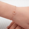Lucky Life 925 Ayar Gumuss  Rose Kalp Lucky Life Lucky Life Kadın Bileklik