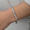 Lucky Life 925 Ayar Gumuss  Süzme Beyaz Taşlı Su Yolu Lucky Life Lucky Life Kadın Bileklik