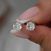 ​Lucky Life 925 Ayar Gumuss  7 mm Beyaz Zirkon Tek Taş Lucky Life Lucky Life Kadın Küpe